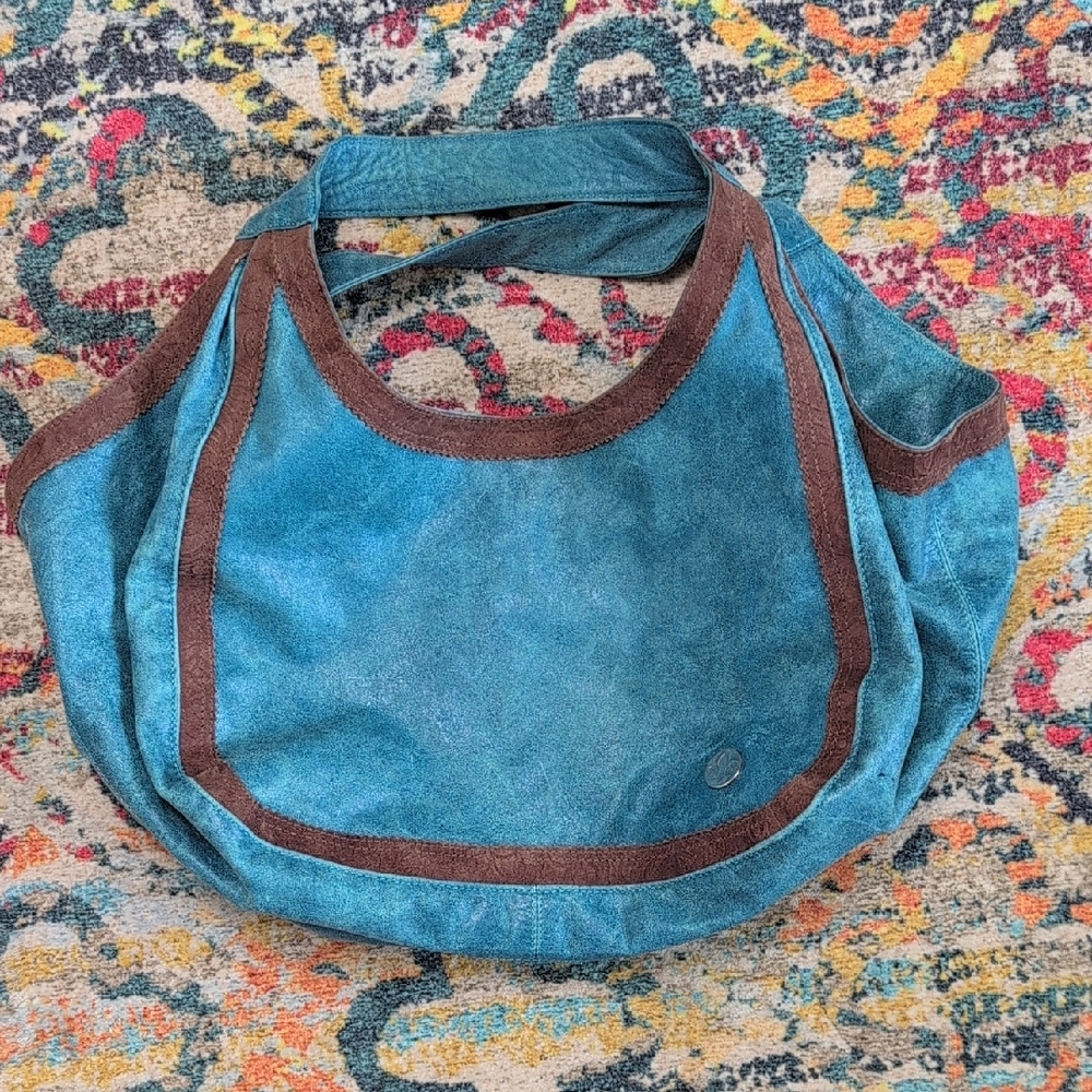 Mariana London Teal And Brown Bag